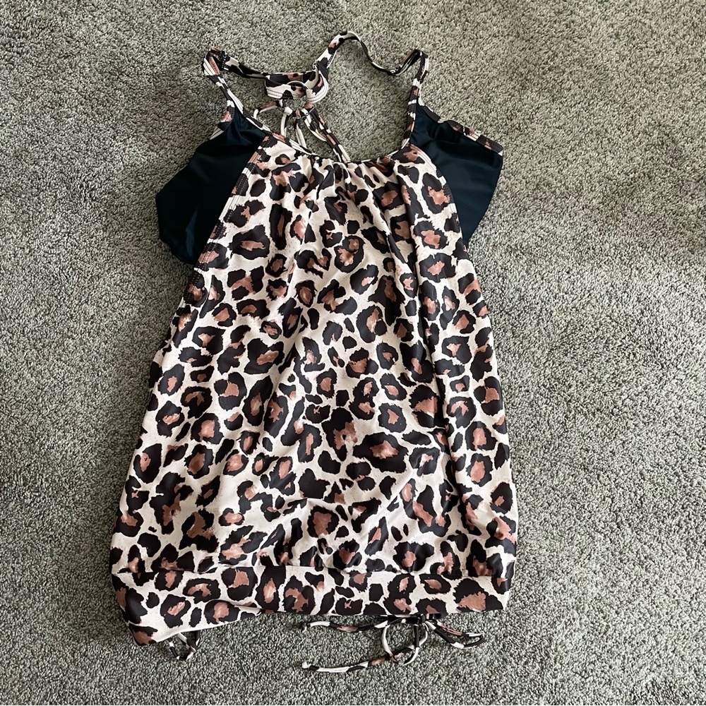 NWT Holipick Leopard Print Tankini with Boy Shorts | Size: XL